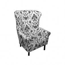 Black & White Wing Back Chair